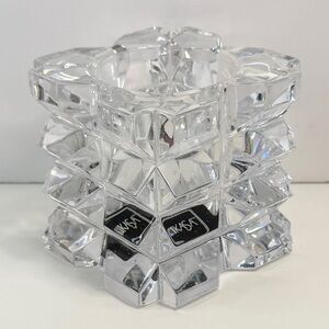Mikasa “Skylight” Crystal Tealight Candle Holder Made In Slovenia
